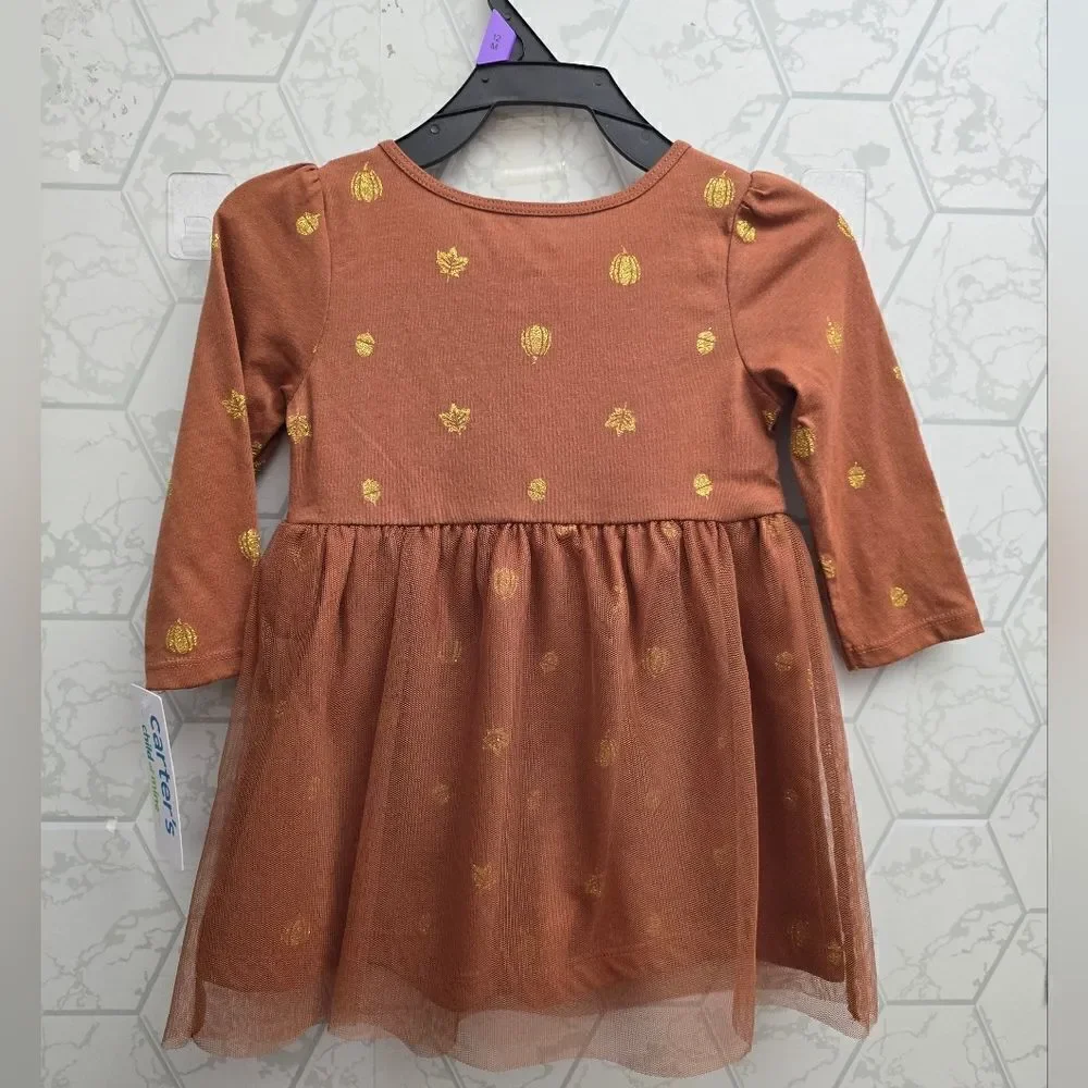 Carter's Girls Thanksgiving Tulle Dress, Sizes 12 months, 2T